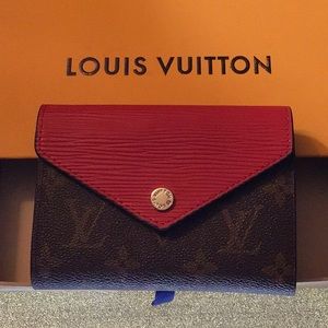 Louis Vuitton monogram wallet in red